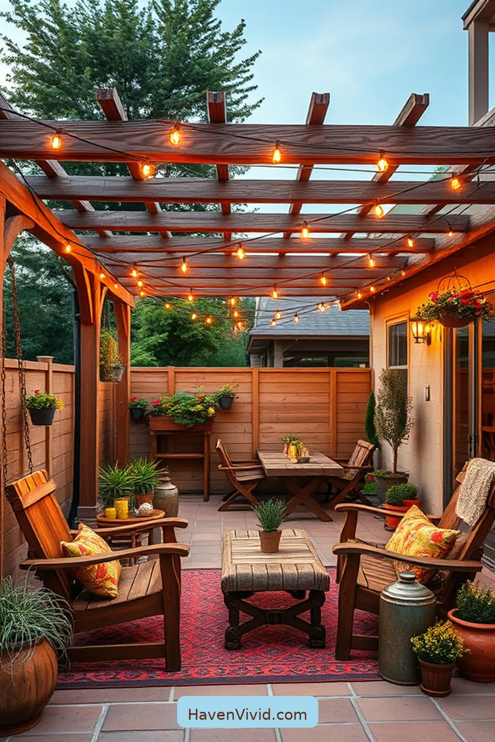Design Ideas for Farmhouse Living on an Outdoor Patio Using Solar-Powered Lights 13 Build a Solar-Powered Pergola for Outdoor Living for Design Ideas for Farmhouse Living on an Outdoor Patio Using Solar-Powered Lights