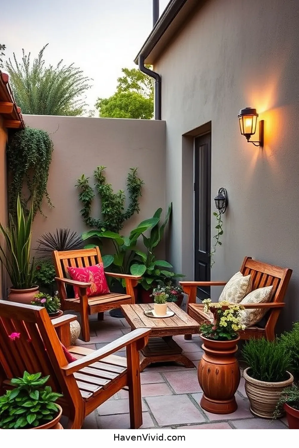 Design Ideas for Farmhouse Living on an Outdoor Patio Using Solar-Powered Lights 4 Create a Focal Point With Solar-Powered Wall Sconces for Design Ideas for Farmhouse Living on an Outdoor Patio Using Solar-Powered Lights