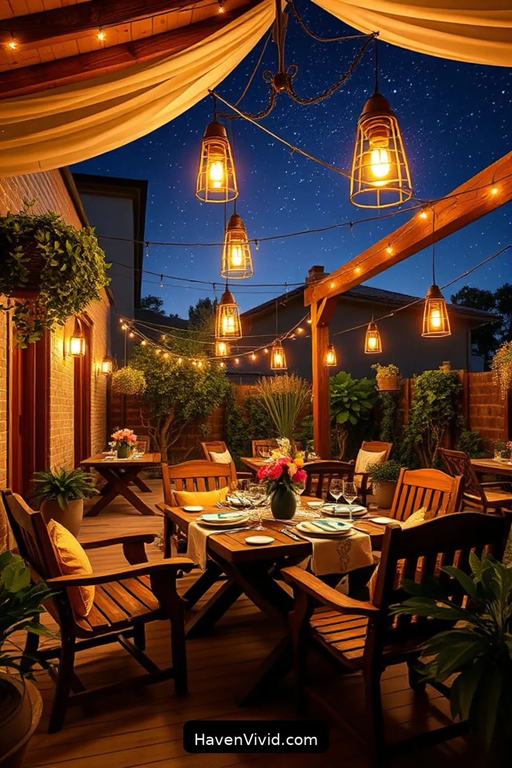 Design Ideas for Farmhouse Living on an Outdoor Patio Using Solar-Powered Lights 10 Create a Romantic Setting With Solar Chandeliers for Design Ideas for Farmhouse Living on an Outdoor Patio Using Solar-Powered Lights