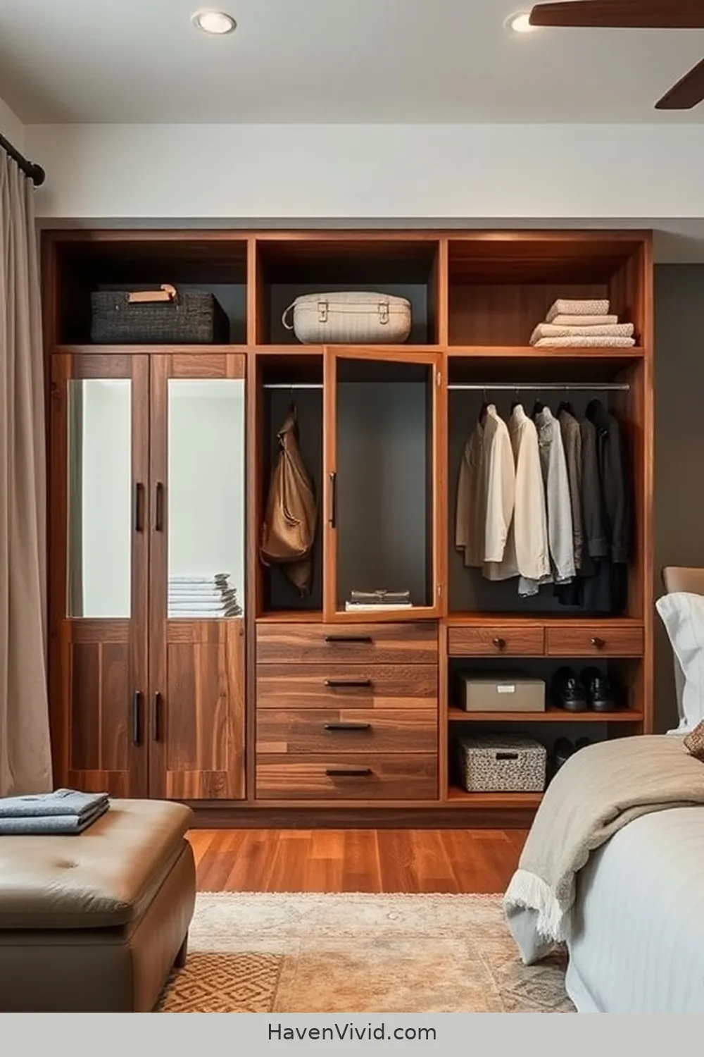 Designing an Urban Bedroom Using Recycled Wood 7 Incorporating Reclaimed Wood in Closet and Storage Solutions for Designing an Urban Bedroom Using Recycled Wood