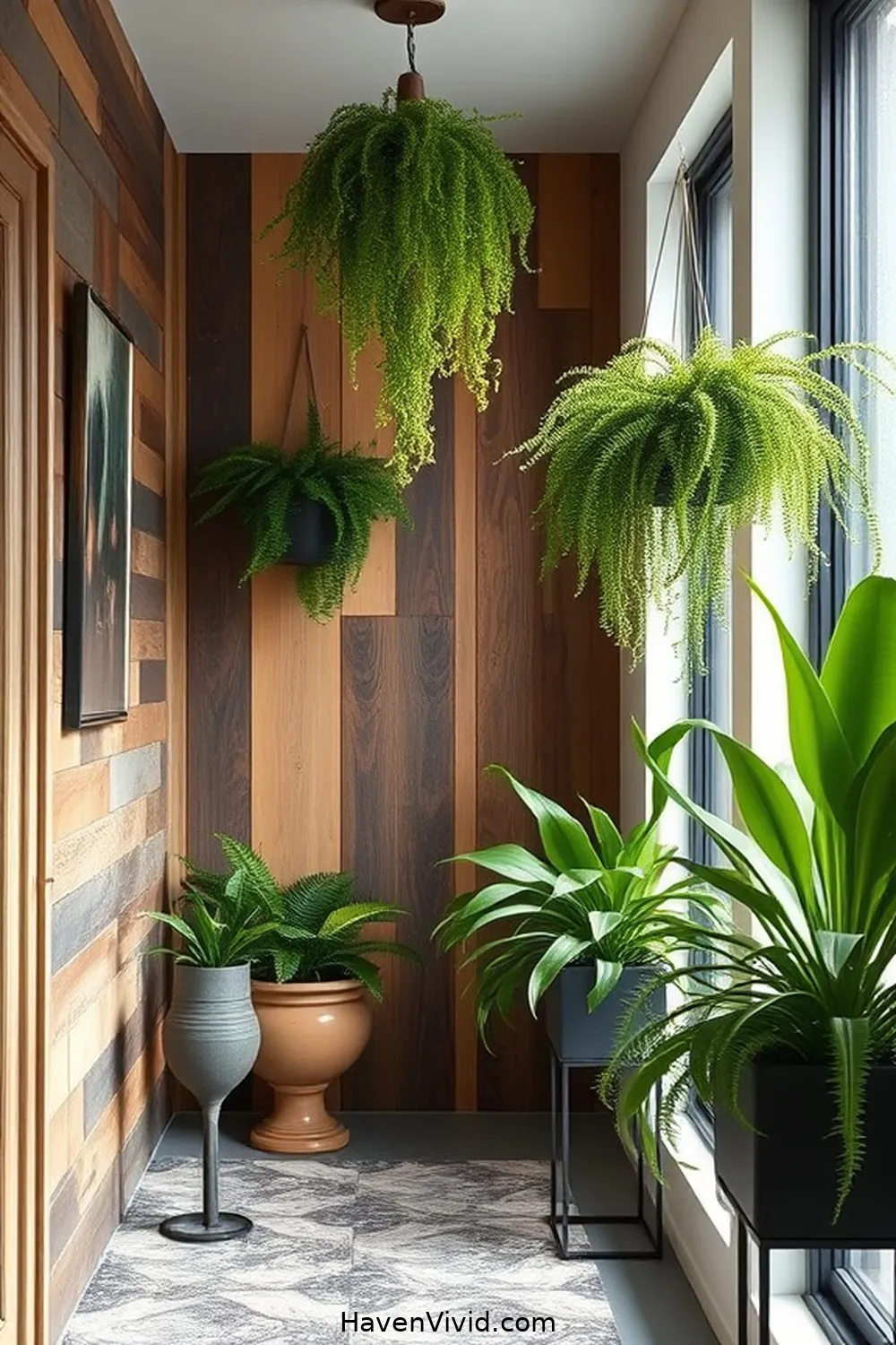 Elegant Hallway Designs Using Reclaimed Materials for a Glamorous Lifestyle 13 Incorporating Greenery: Sustainable Plant Choices for Elegant Hallway Designs Using Reclaimed Materials for a Glamorous Lifestyle