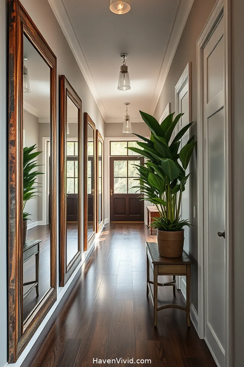 Elegant Hallway Designs Using Reclaimed Materials for a Glamorous Lifestyle 6 Reclaimed Mirrors: Enhancing Space and Light for Elegant Hallway Designs Using Reclaimed Materials for a Glamorous Lifestyle
