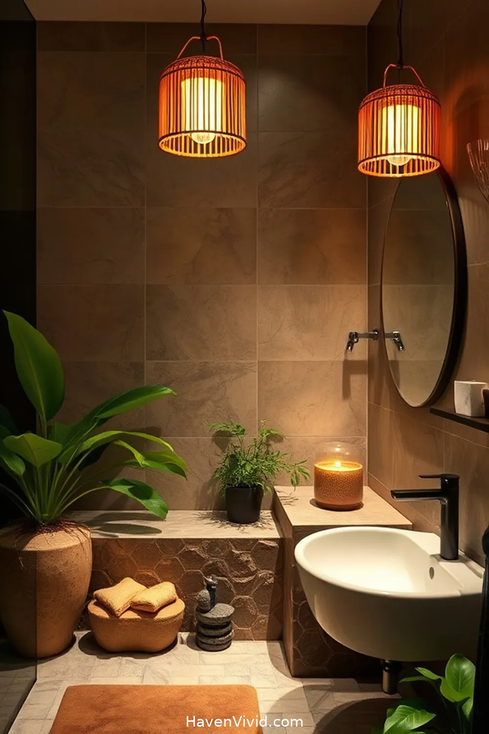 Embrace Coastal Living in Your Bathroom Using Bamboo 11 Bamboo Lighting Fixtures for Ambient Glow for Embrace Coastal Living in Your Bathroom Using Bamboo