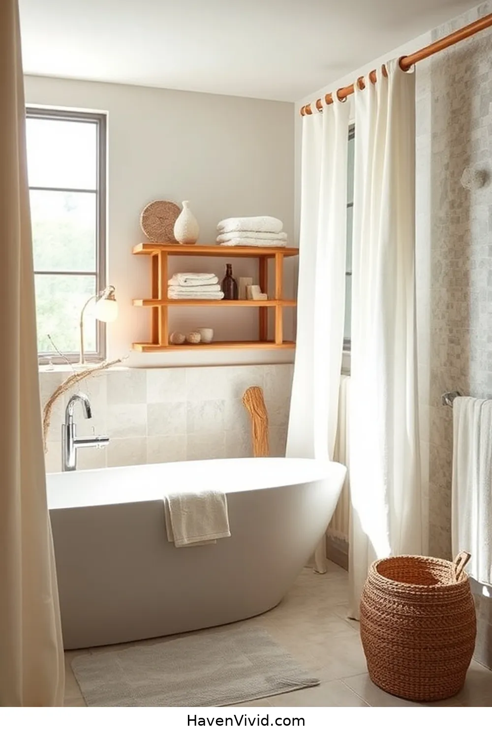 Embrace Coastal Living in Your Bathroom Using Bamboo 12 Mixing Bamboo With Other Natural Materials for Embrace Coastal Living in Your Bathroom Using Bamboo