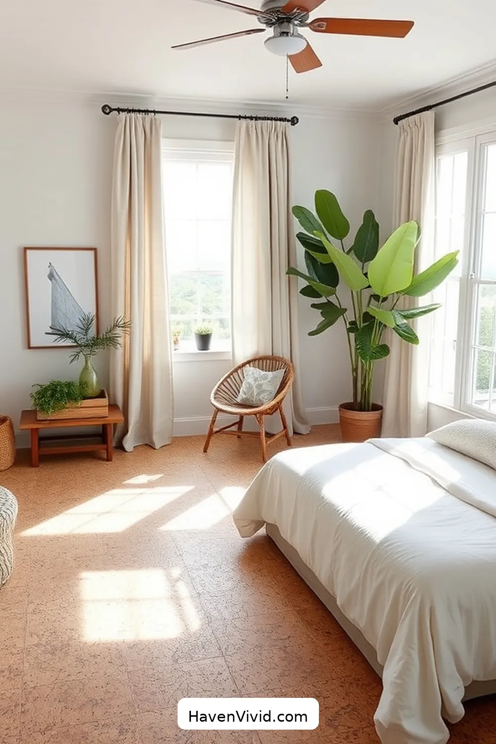 Sustainable Flooring Options: Eco-Friendly Choices for Embrace Coastal Living in Your Bedroom Using Cork