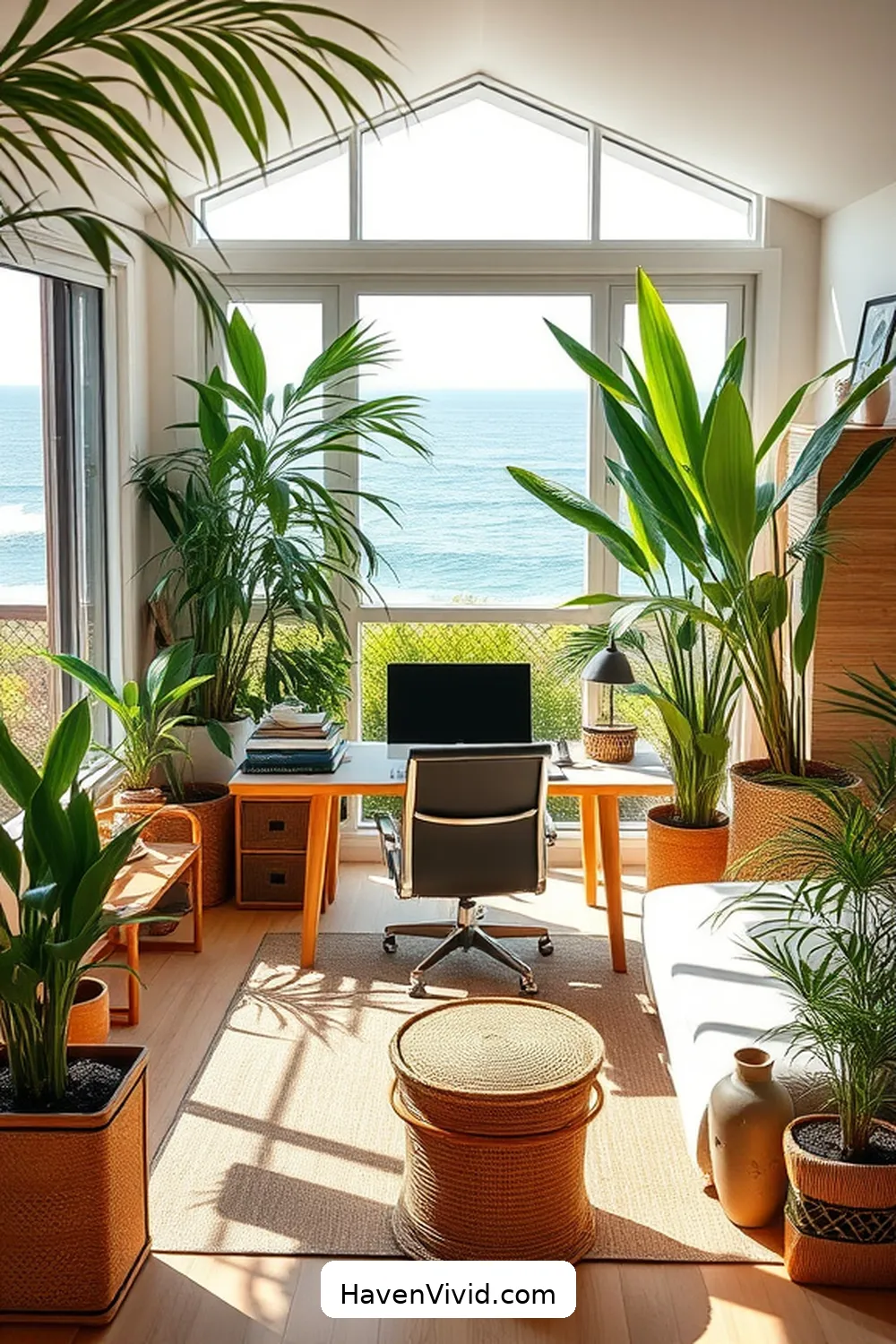 Embrace Coastal Living in Your Home Office Using Bamboo 4 Incorporating Bamboo Decor Elements for Embrace Coastal Living in Your Home Office Using Bamboo