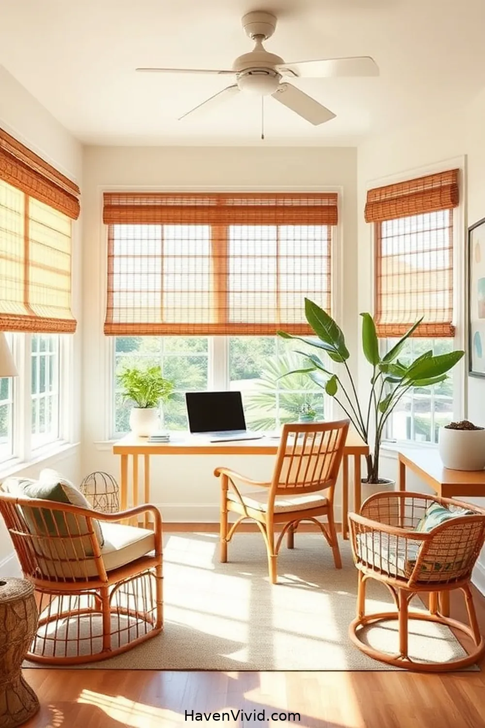 Embrace Coastal Living in Your Home Office Using Bamboo 6 Maximizing Natural Light With Bamboo Features for Embrace Coastal Living in Your Home Office Using Bamboo