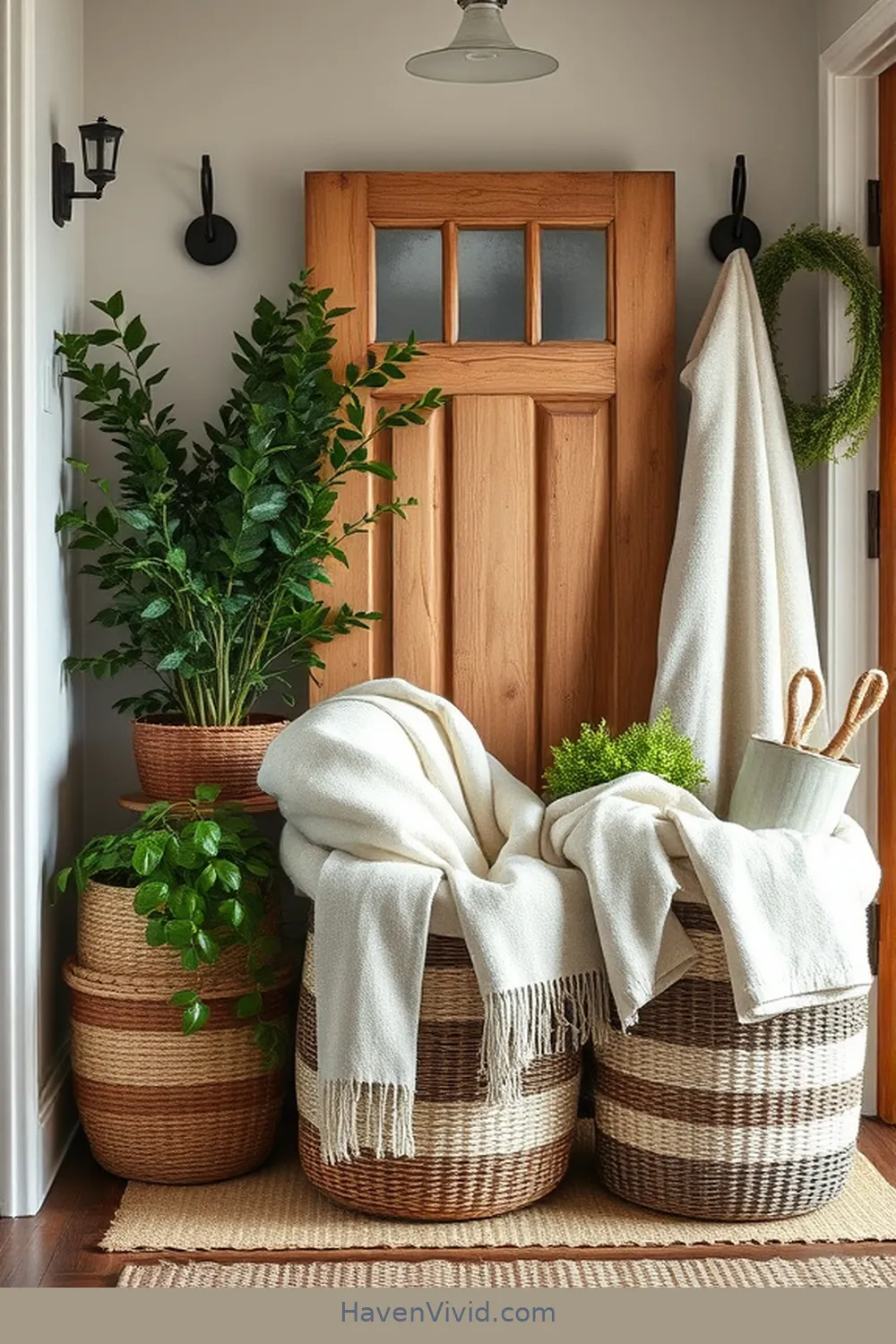 Embrace Farmhouse Living in Your Entryway Using Organic Cotton 8 Using Baskets Made From Organic Cotton for Organization for Embrace Farmhouse Living in Your Entryway Using Organic Cotton