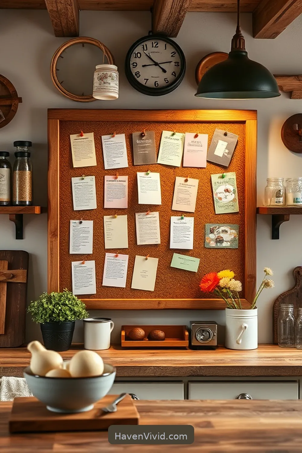 Embrace Farmhouse Living in Your Kitchen Using Cork: 10 Ways 4 Create a Cork Bulletin Board for Recipe Inspiration for Embrace Farmhouse Living in Your Kitchen Using Cork: 10 Ways