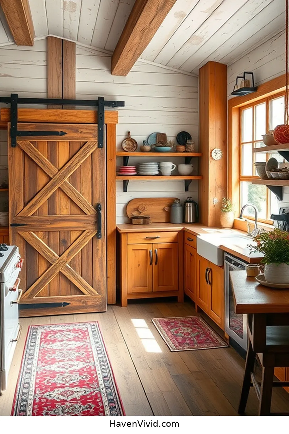 Embrace Farmhouse Living in Your Kitchen Using Reclaimed Materials 7 Incorporating Reclaimed Barn Doors for Embrace Farmhouse Living in Your Kitchen Using Reclaimed Materials