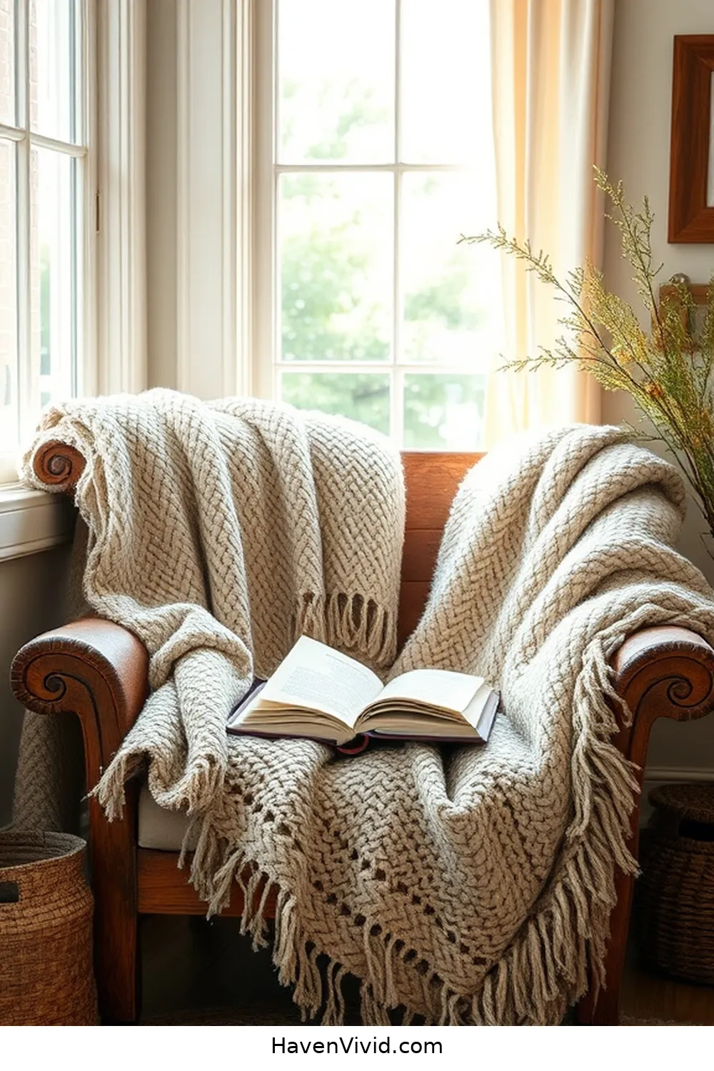 Embrace Farmhouse Living in Your Library Using Natural Fibers 10 Soft Throws and Blankets for Cozy Reading Nooks for Embrace Farmhouse Living in Your Library Using Natural Fibers