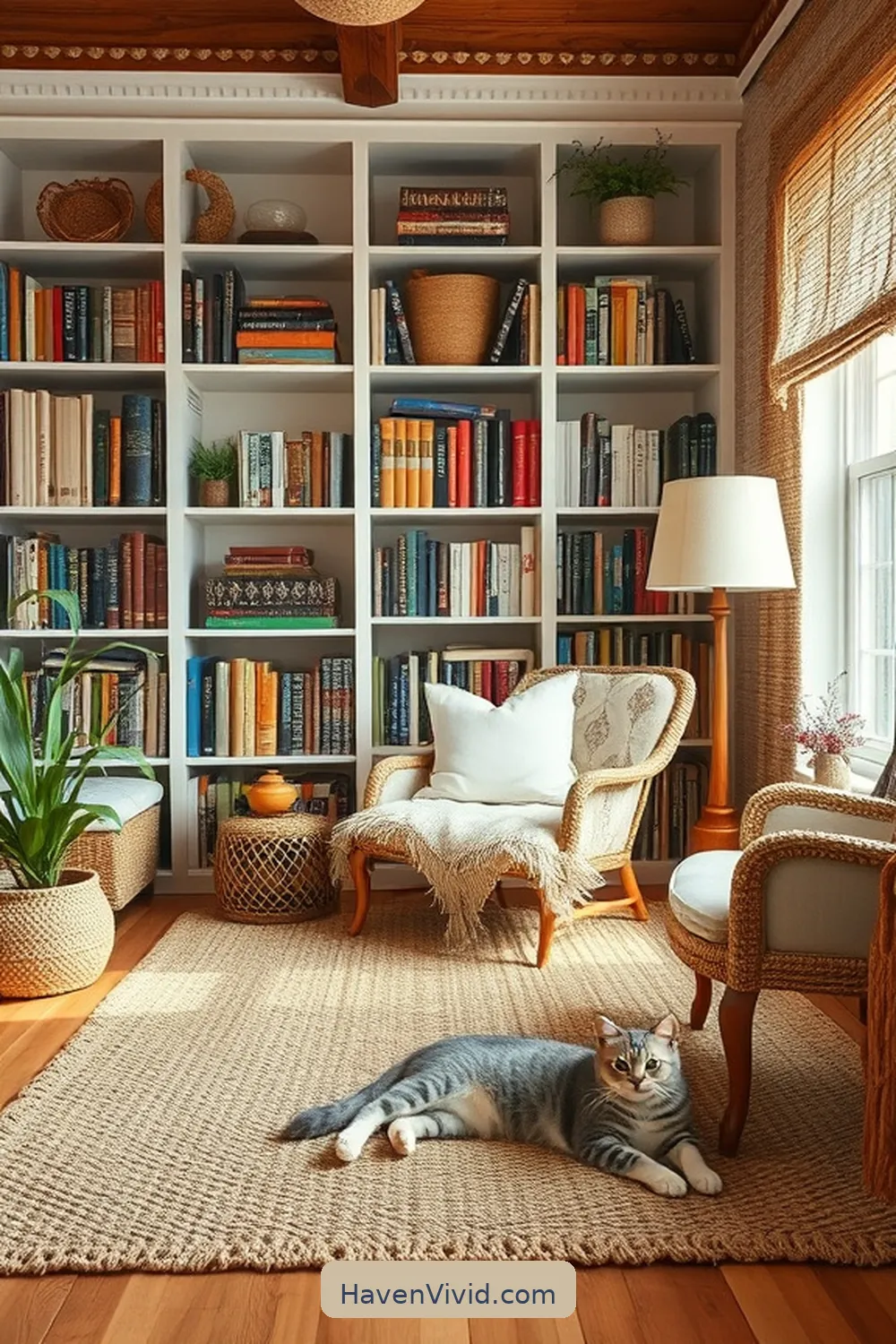 Embrace Farmhouse Living in Your Library Using Natural Fibers 2 The Allure of Farmhouse Style in Your Library for Embrace Farmhouse Living in Your Library Using Natural Fibers