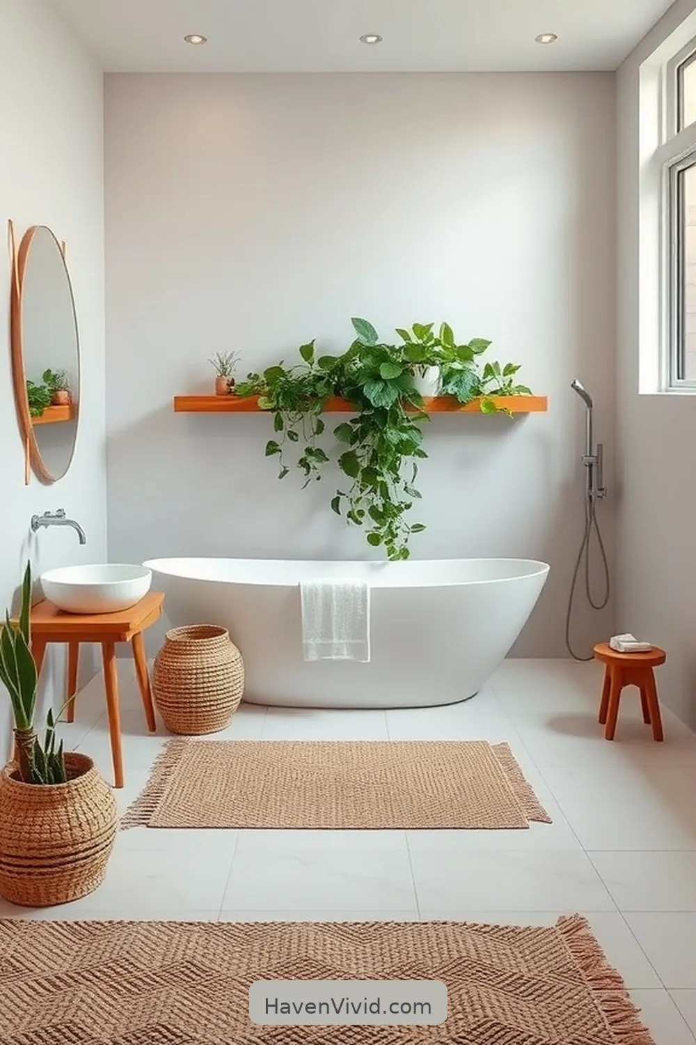 Embrace a Minimalist Bathroom Lifestyle Using Natural Fibers 10 Incorporating Plants for a Fresh Touch for Embrace a Minimalist Bathroom Lifestyle Using Natural Fibers
