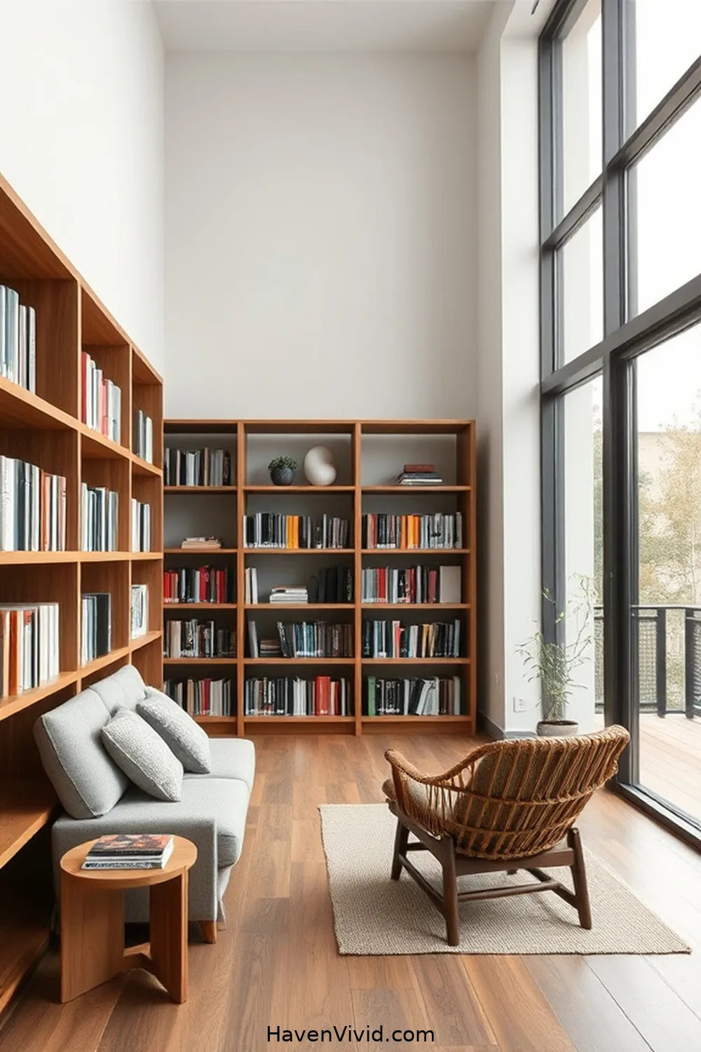 Embrace a Minimalist Lifestyle With a Library Using Recycled Wood 5 Designing Your Minimalist Library Space for Embrace a Minimalist Lifestyle With a Library Using Recycled Wood