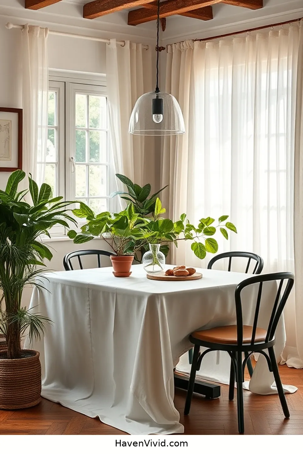 Embrace a Minimalist Lifestyle in Your Dining Room Using Organic Cotton 11 Adding Greenery for a Fresh Touch for Embrace a Minimalist Lifestyle in Your Dining Room Using Organic Cotton