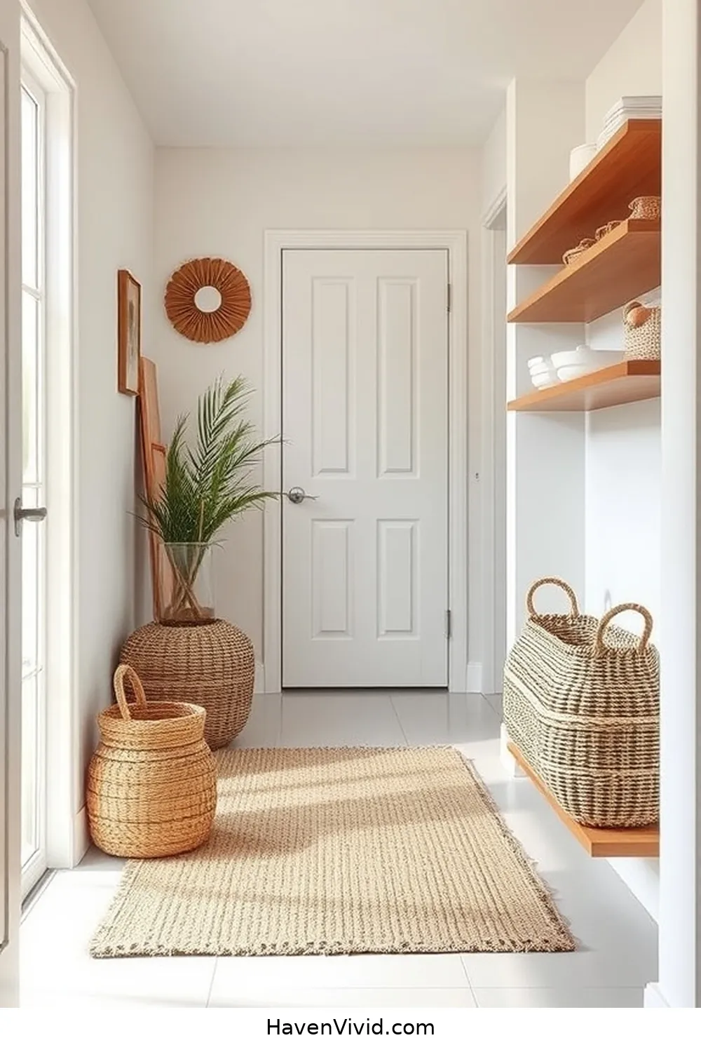 Functional Storage Solutions for Embrace a Minimalist Lifestyle in Your Hallway Using Natural Fibers