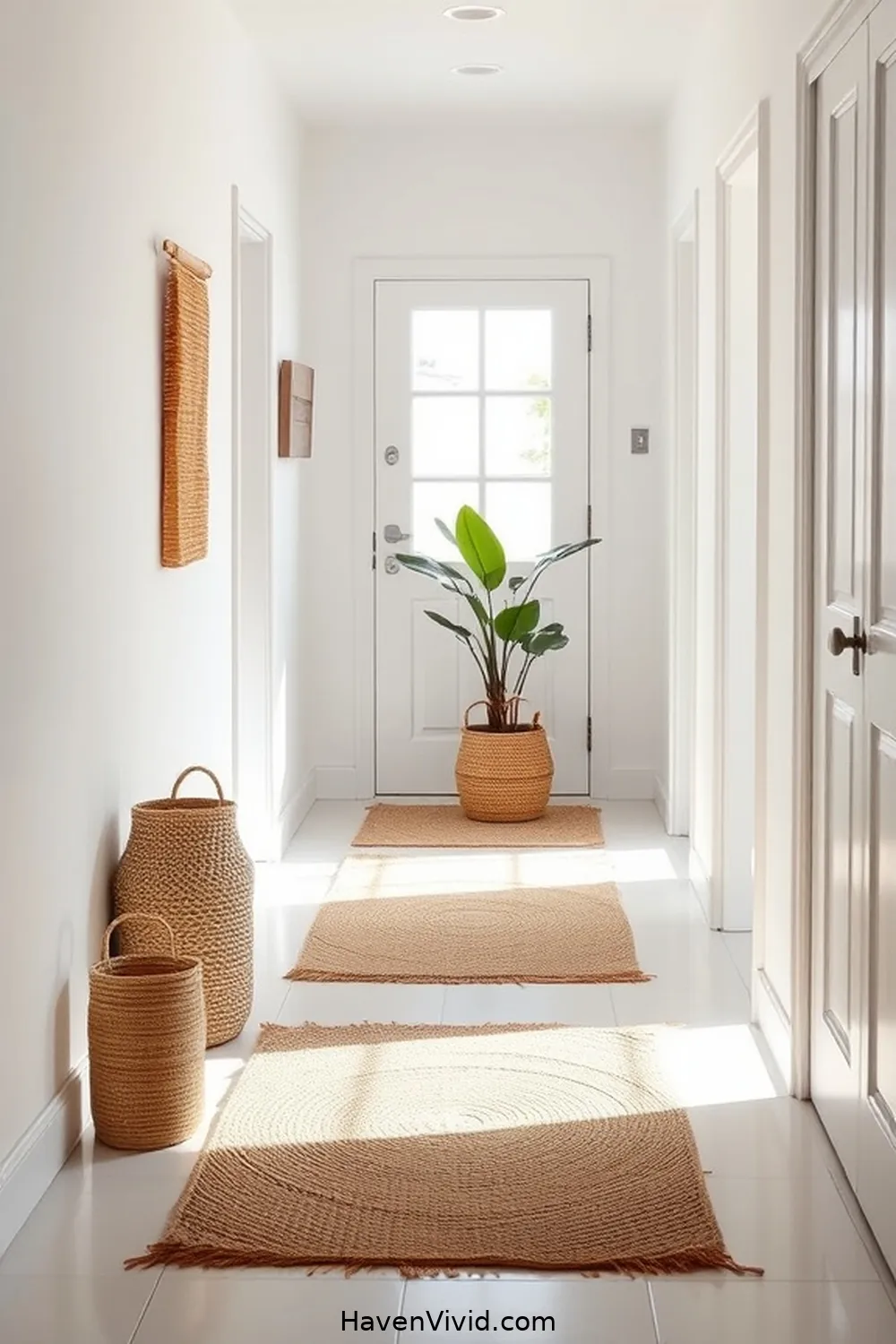 Simplifying Your Decor for Embrace a Minimalist Lifestyle in Your Hallway Using Natural Fibers