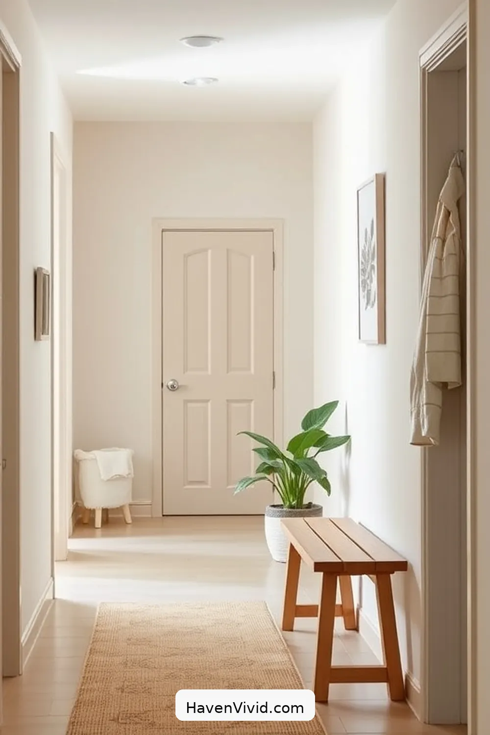 Adopting a Neutral Color Palette for Embrace a Minimalist Lifestyle in Your Hallway Using Organic Cotton