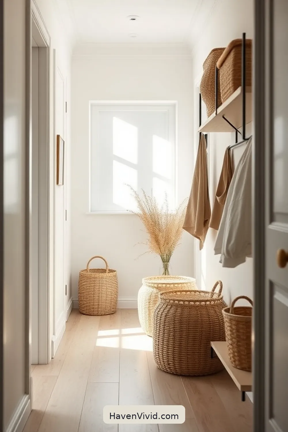 Incorporating Functional Storage Solutions for Embrace a Minimalist Lifestyle in Your Hallway Using Organic Cotton