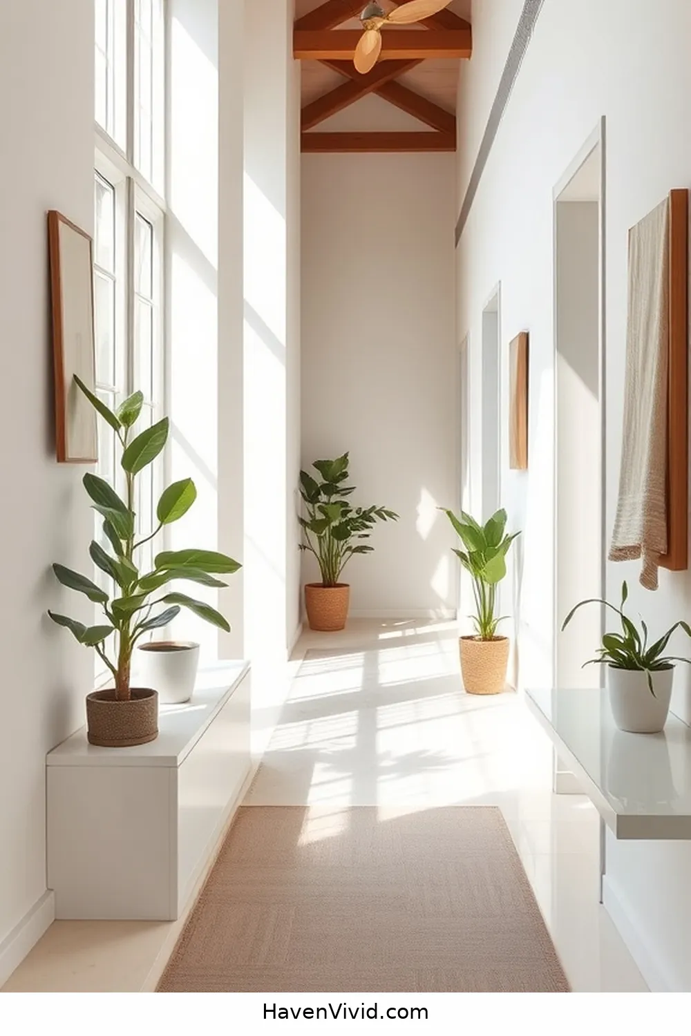 Keeping Surfaces Clear and Organized for Embrace a Minimalist Lifestyle in Your Hallway Using Organic Cotton