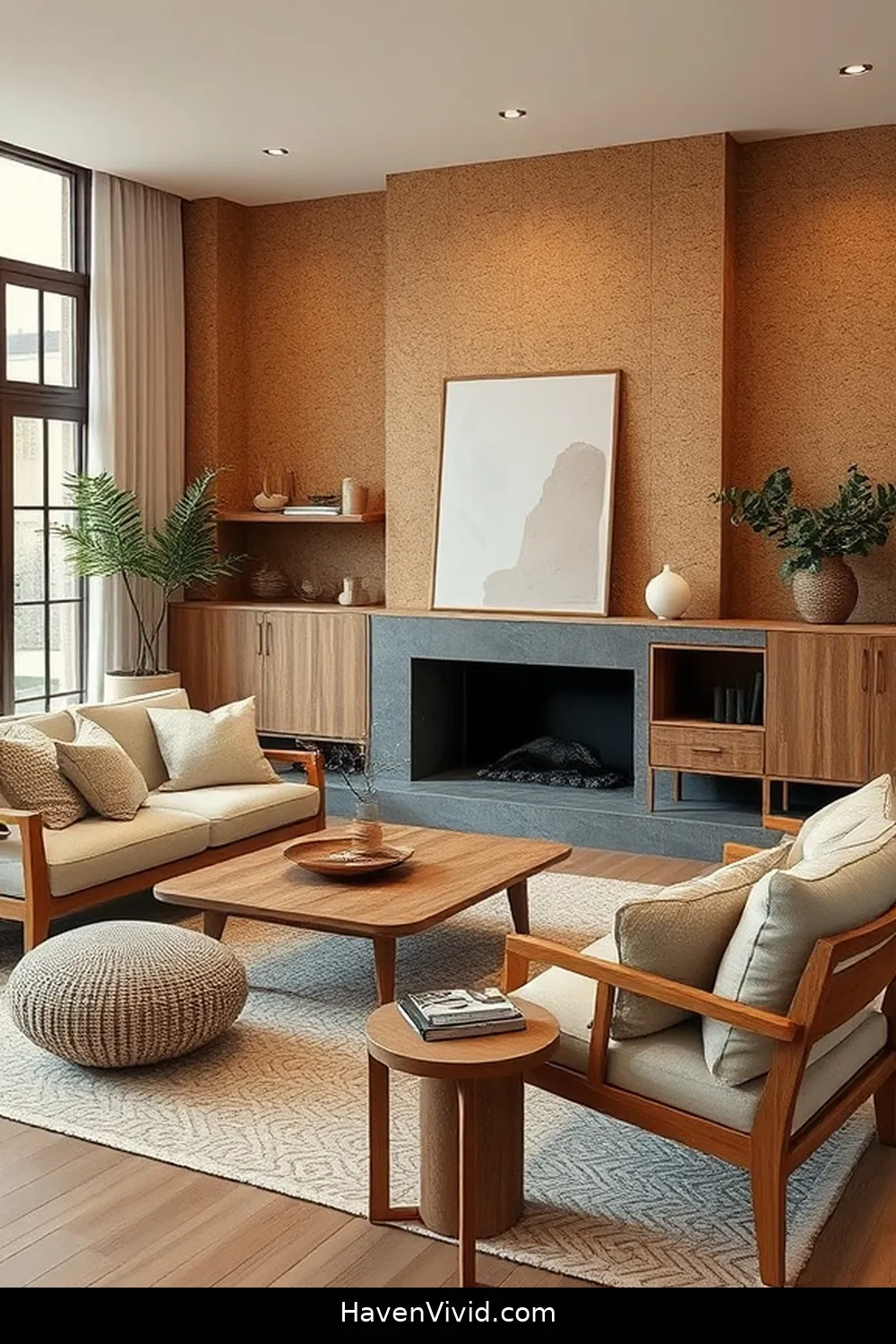 Embrace a Minimalist Lifestyle in Your Living Room Using Cork 12 Combining Cork With Other Materials for Balance for Embrace a Minimalist Lifestyle in Your Living Room Using Cork