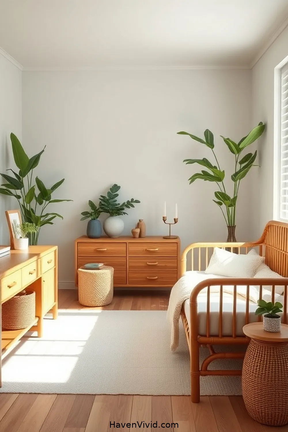 Bamboo Furniture: Stylish and Functional Options for Embrace a Minimalist Lifestyle in Your Nursery Using Bamboo