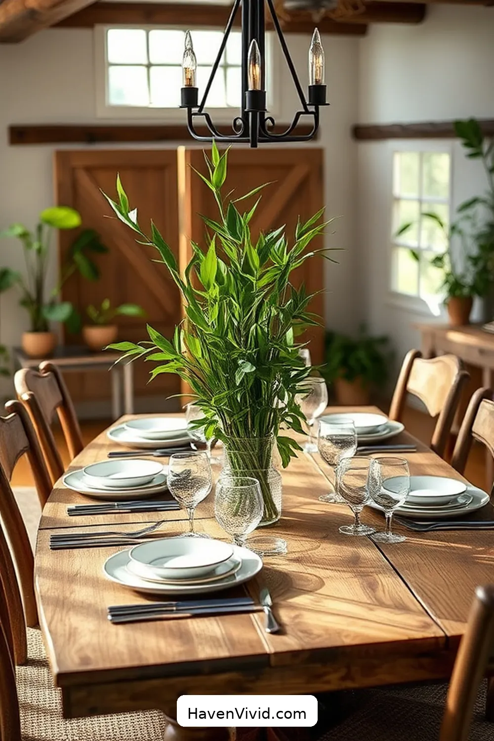 Embracing Farmhouse Living in Your Dining Room Using Bamboo: 10 Ways 10 Bamboo Centerpieces: Showcasing Natural Beauty for Embracing Farmhouse Living in Your Dining Room Using Bamboo: 10 Ways