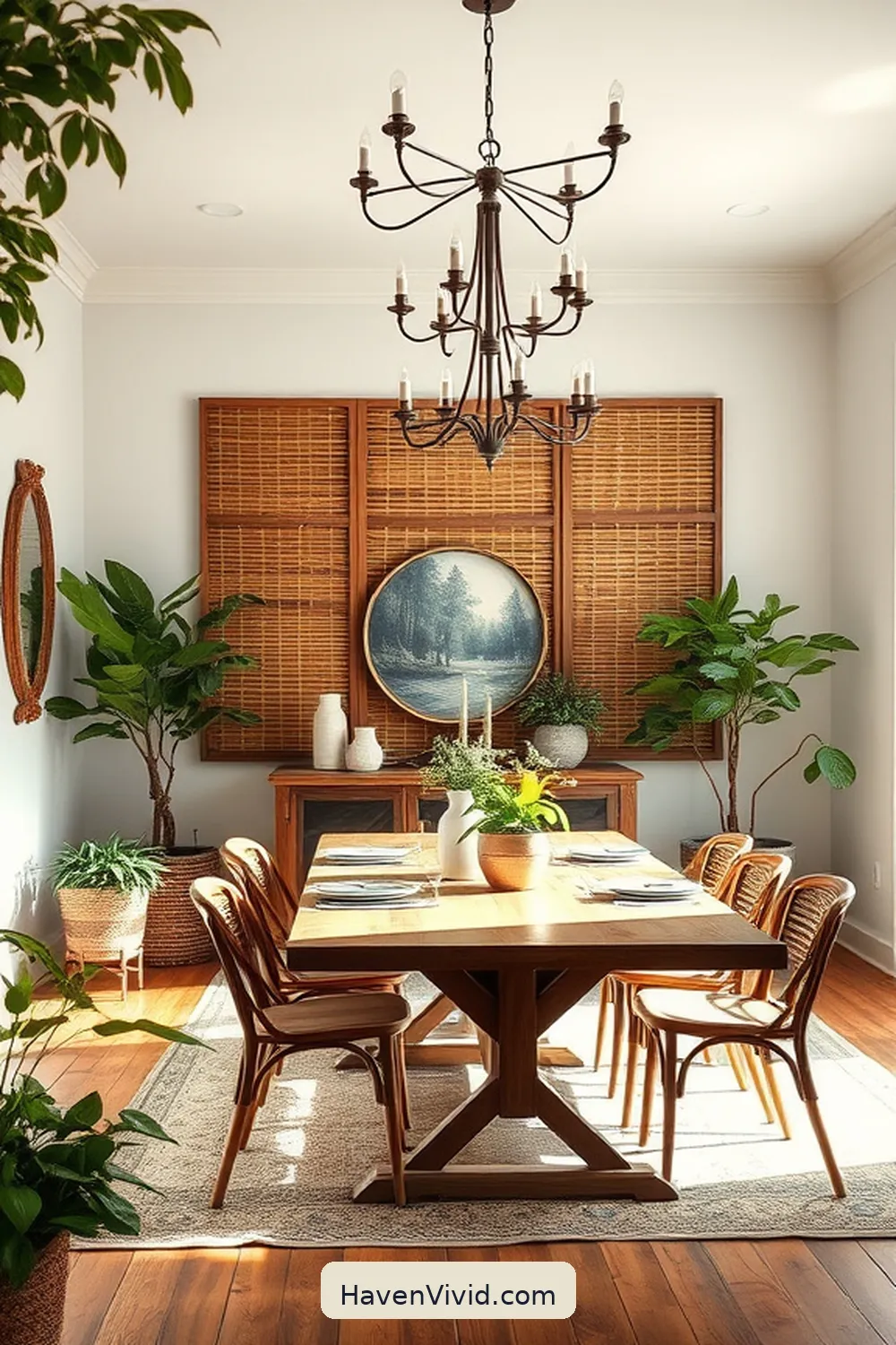 Embracing Farmhouse Living in Your Dining Room Using Bamboo: 10 Ways 6 Bamboo Wall Panels: Bringing Nature Indoors for Embracing Farmhouse Living in Your Dining Room Using Bamboo: 10 Ways