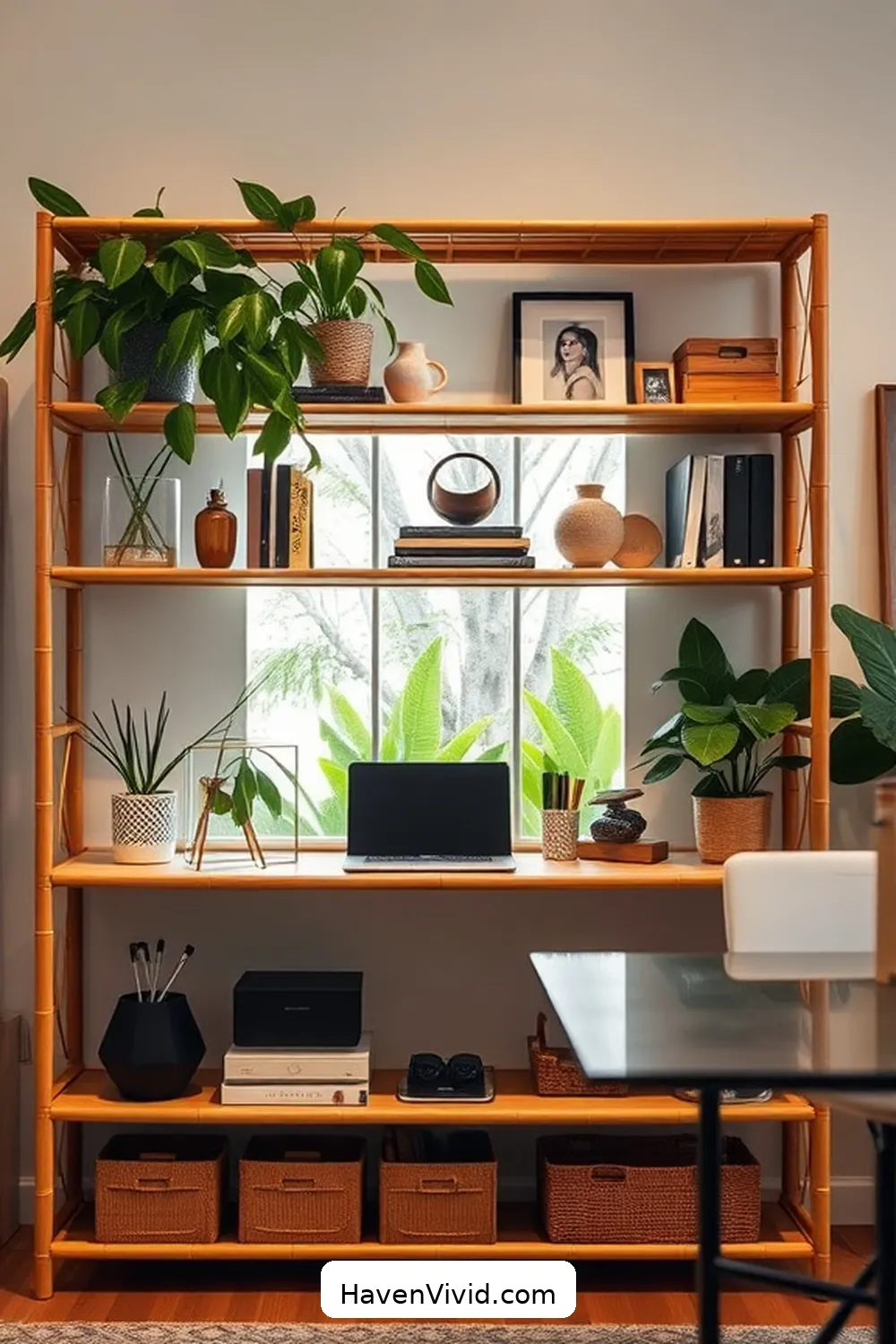 How to Achieve a Glamorous Home Office Lifestyle Using Bamboo 10 Stylish Bamboo Storage Solutions for How to Achieve a Glamorous Home Office Lifestyle Using Bamboo