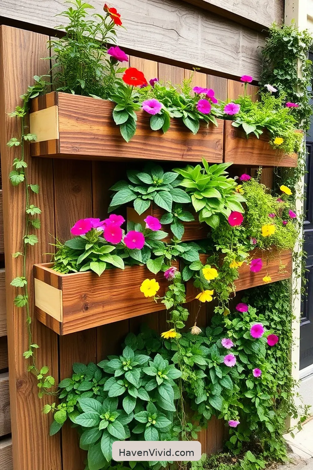How to Create Artistic Outdoor Spaces Using Recycled Wood 10 Incorporating Wood Into Vertical Gardens for How to Create Artistic Outdoor Spaces Using Recycled Wood