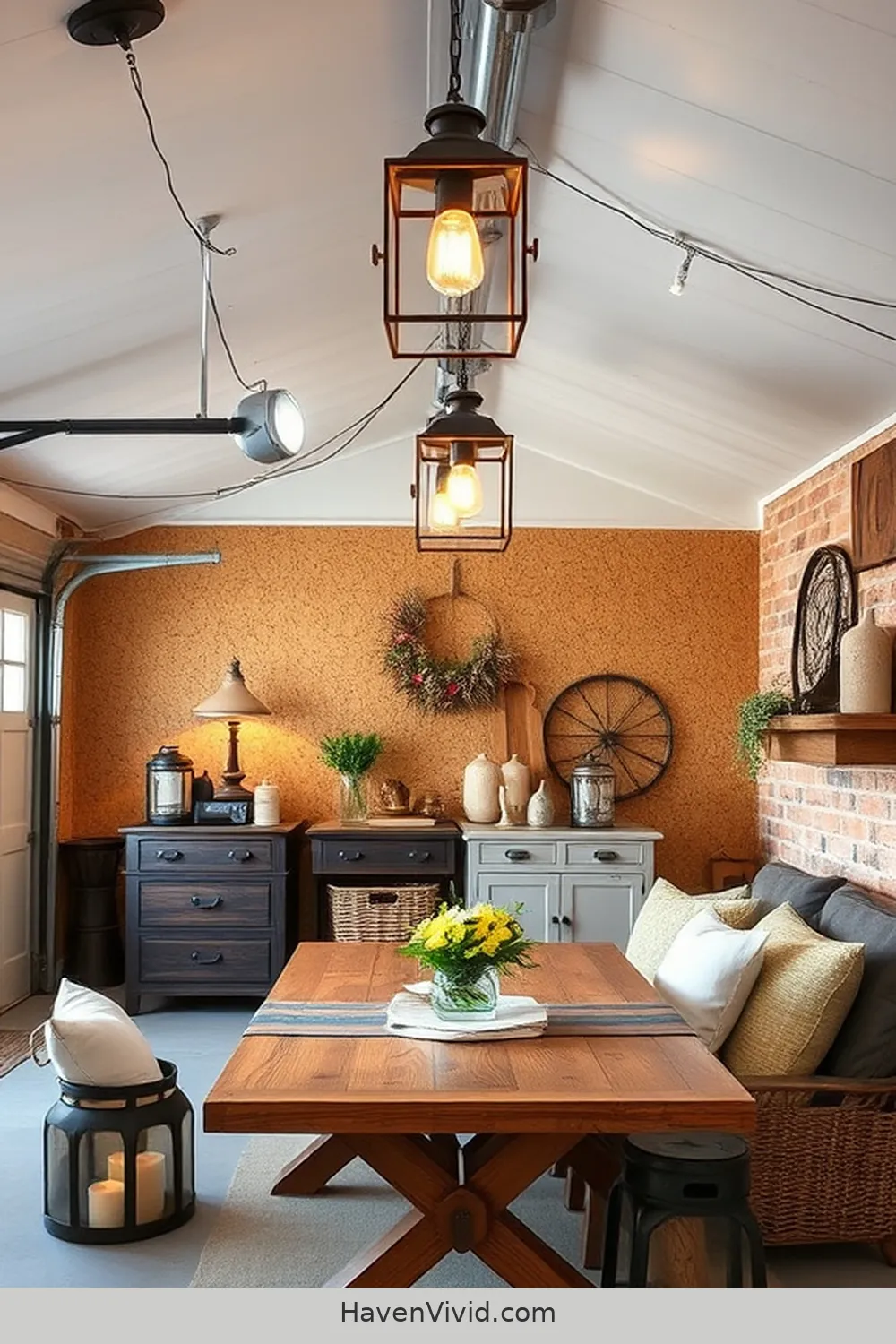 How to Create Farmhouse Living in Your Garage Using Cork 7 Lighting Options to Complement Your Cork Features for How to Create Farmhouse Living in Your Garage Using Cork