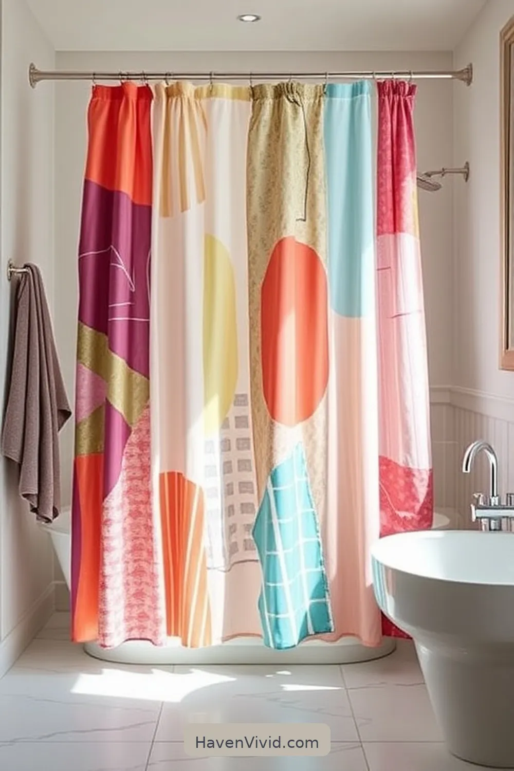 Sustainable Bathroom Makeover Using Upcycled Fabric in Urban Living 4 Crafting a Stylish Shower Curtain From Upcycled Textiles for Sustainable Bathroom Makeover Using Upcycled Fabric in Urban Living