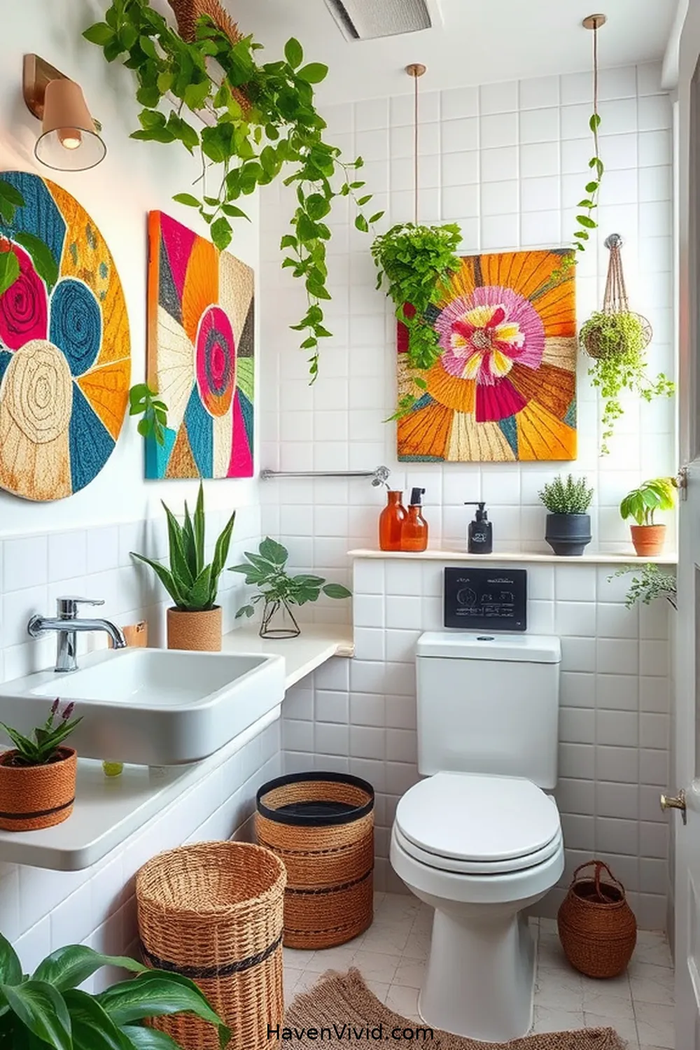Sustainable Bathroom Makeover Using Upcycled Fabric in Urban Living 11 Personalizing Your Space With DIY Fabric Art for Sustainable Bathroom Makeover Using Upcycled Fabric in Urban Living