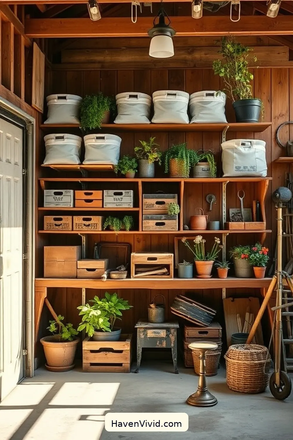 Organize With Rustic Storage Solutions for Tips for Achieving Farmhouse Living in Your Garage Using Organic Cotton