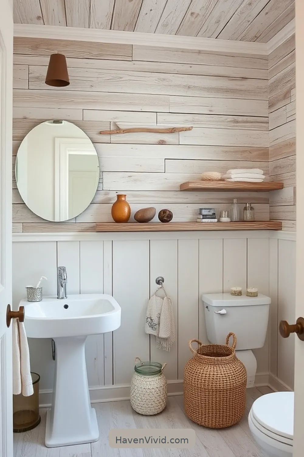 Transform Your Bathroom Into Coastal Living Using Reclaimed Materials 2 Embracing Weathered Wood Accents for Transform Your Bathroom Into Coastal Living Using Reclaimed Materials