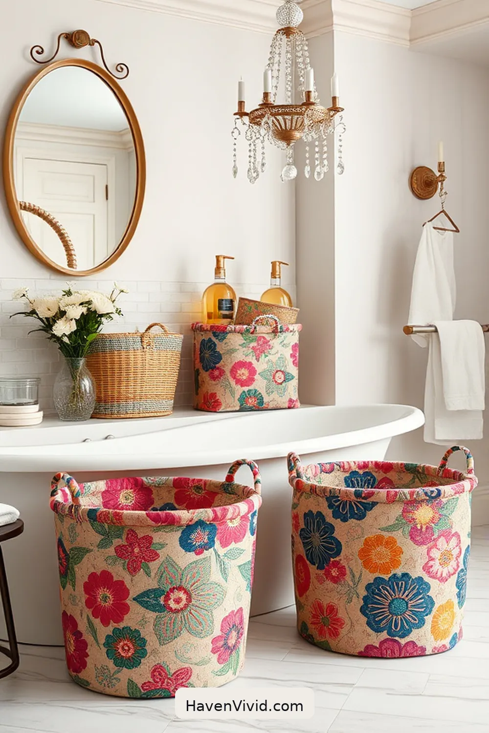 Transform Your Bathroom Into a Glamorous Lifestyle Using Upcycled Fabric 8 Making Storage Baskets From Old Fabrics for Transform Your Bathroom Into a Glamorous Lifestyle Using Upcycled Fabric