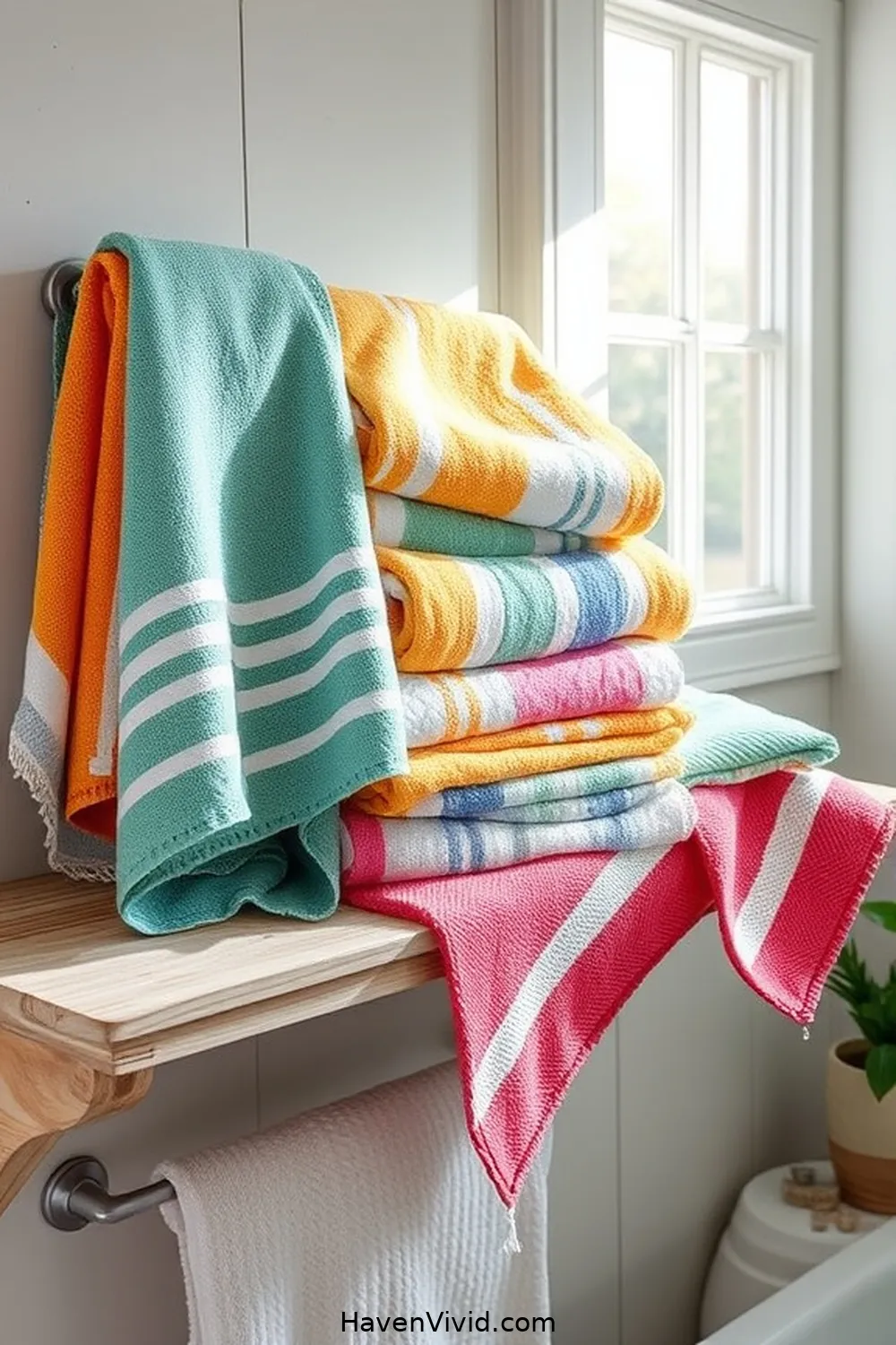 Transform Your Bathroom for Coastal Living Using Upcycled Fabric 4 Coastal-Inspired Towels and Washcloths for Transform Your Bathroom for Coastal Living Using Upcycled Fabric