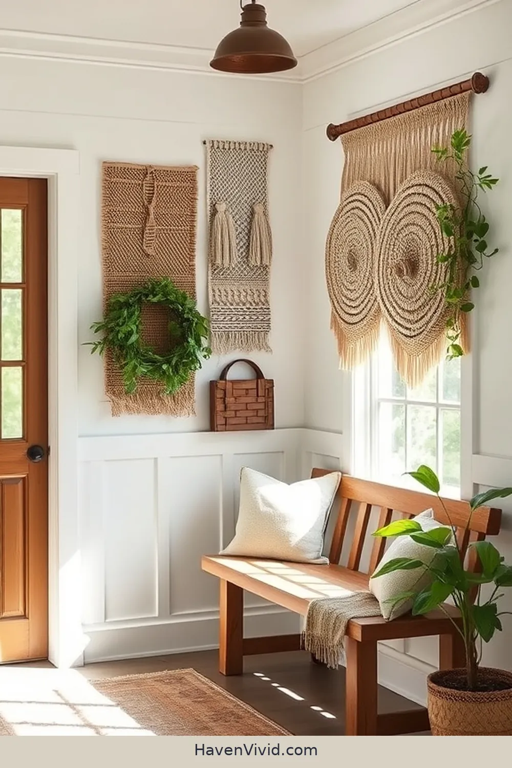 Transform Your Entryway for Farmhouse Living Using Natural Fibers 6 Enhancing Your Walls With Cotton Textiles for Transform Your Entryway for Farmhouse Living Using Natural Fibers