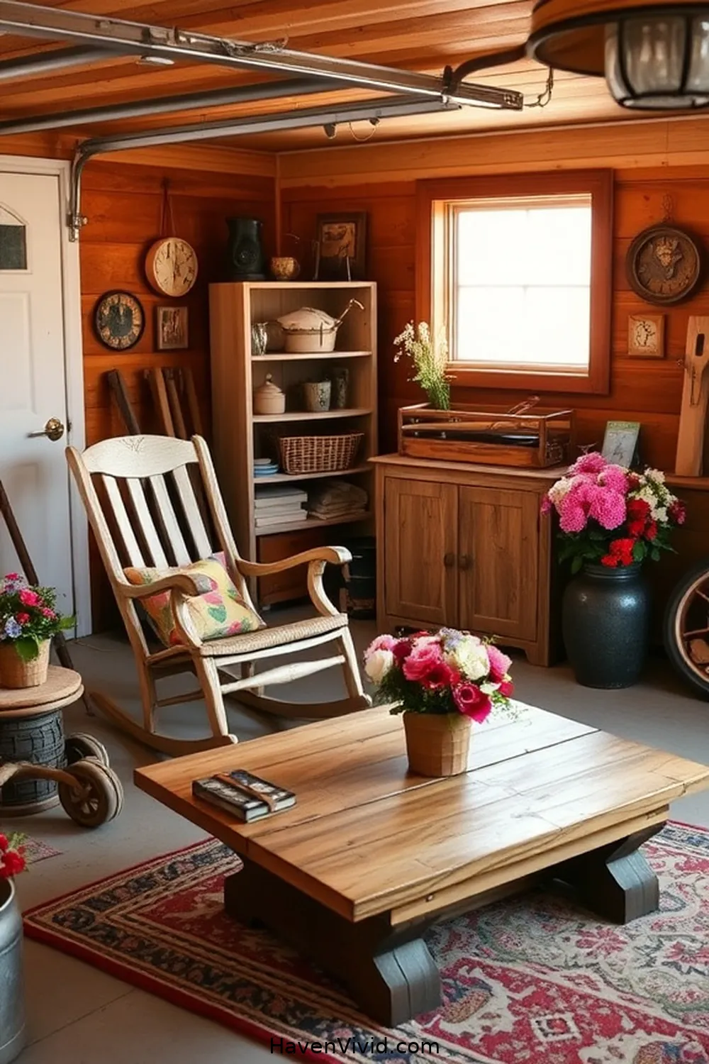 Transform Your Garage Into Farmhouse Living Using Reclaimed Materials 7 Repurposing Vintage Furniture for Transform Your Garage Into Farmhouse Living Using Reclaimed Materials
