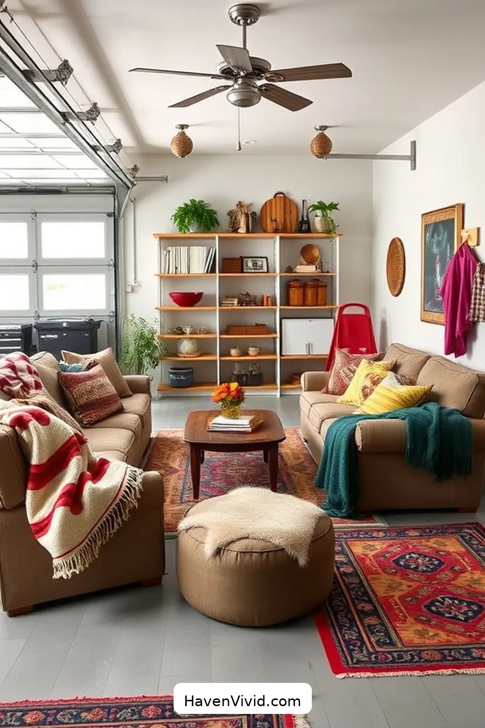 Transform Your Garage Into a Family-Friendly Living Space Using Upcycled Fabric 6 Incorporating Cozy Textiles for Comfort for Transform Your Garage Into a Family-Friendly Living Space Using Upcycled Fabric
