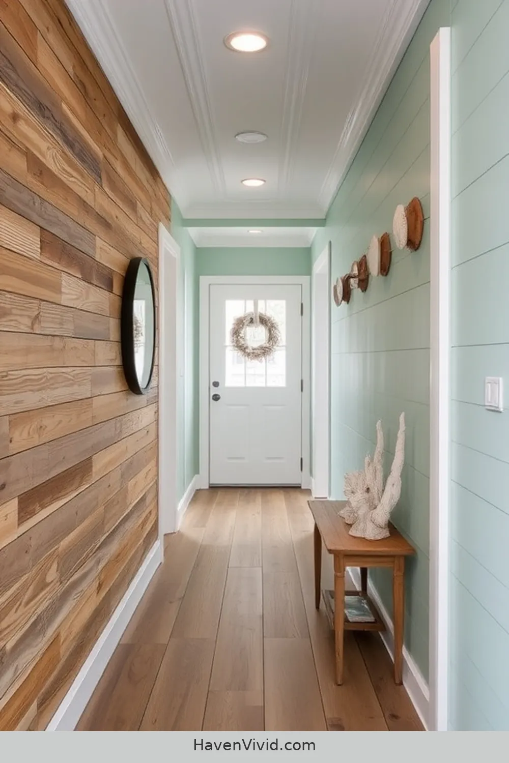 DIY Ideas for Recycled Wood Wall Treatments for Transform Your Hallway for Coastal Living Using Recycled Wood