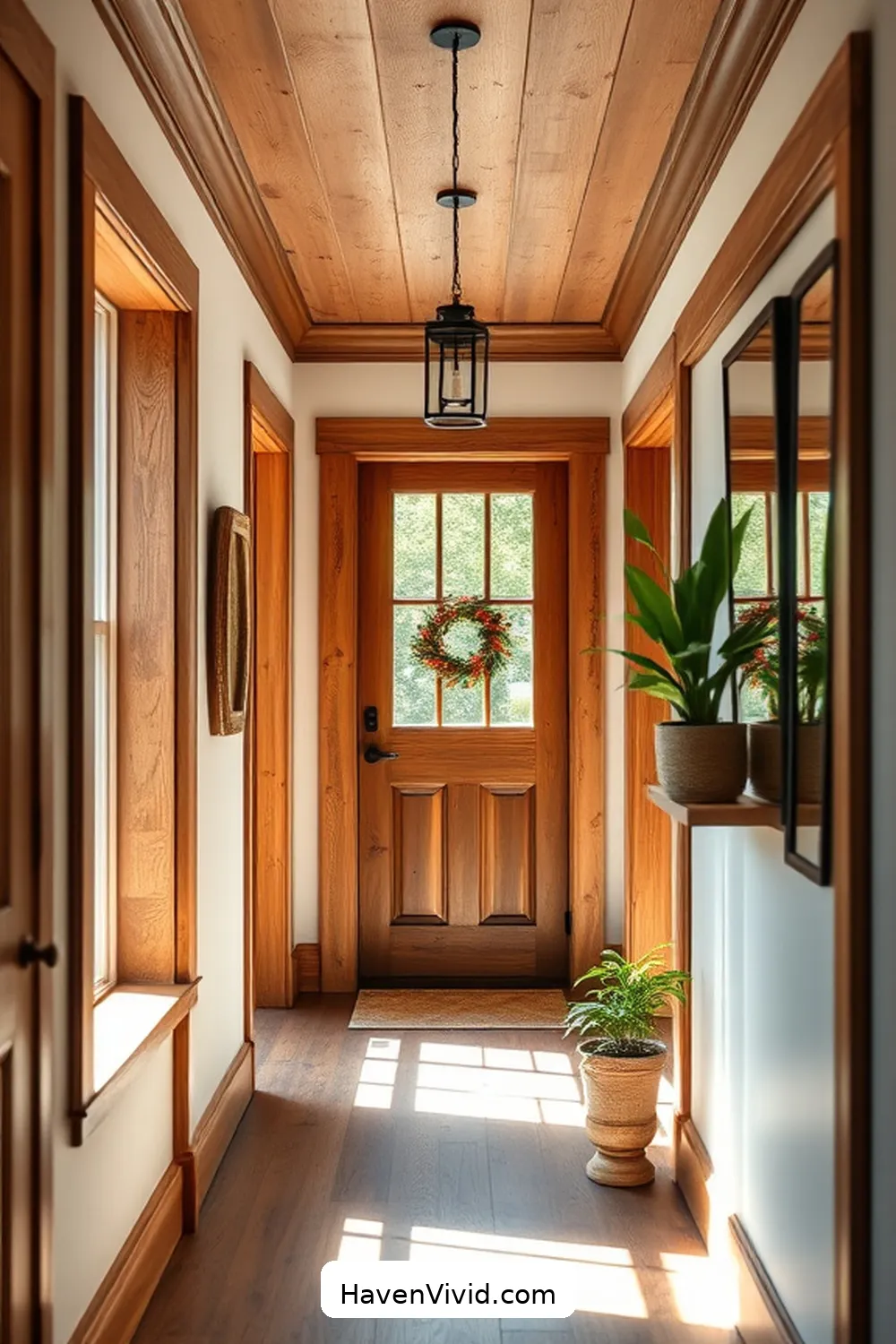 Transform Your Hallway for Farmhouse Living Using Recycled Wood 9 Adding Rustic Trim and Molding for Transform Your Hallway for Farmhouse Living Using Recycled Wood