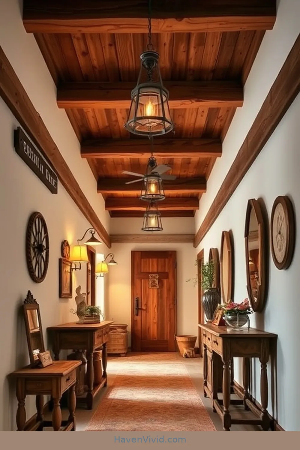 Transform Your Hallway for Farmhouse Living Using Recycled Wood 7 Incorporating Wood Beams for Architectural Interest for Transform Your Hallway for Farmhouse Living Using Recycled Wood