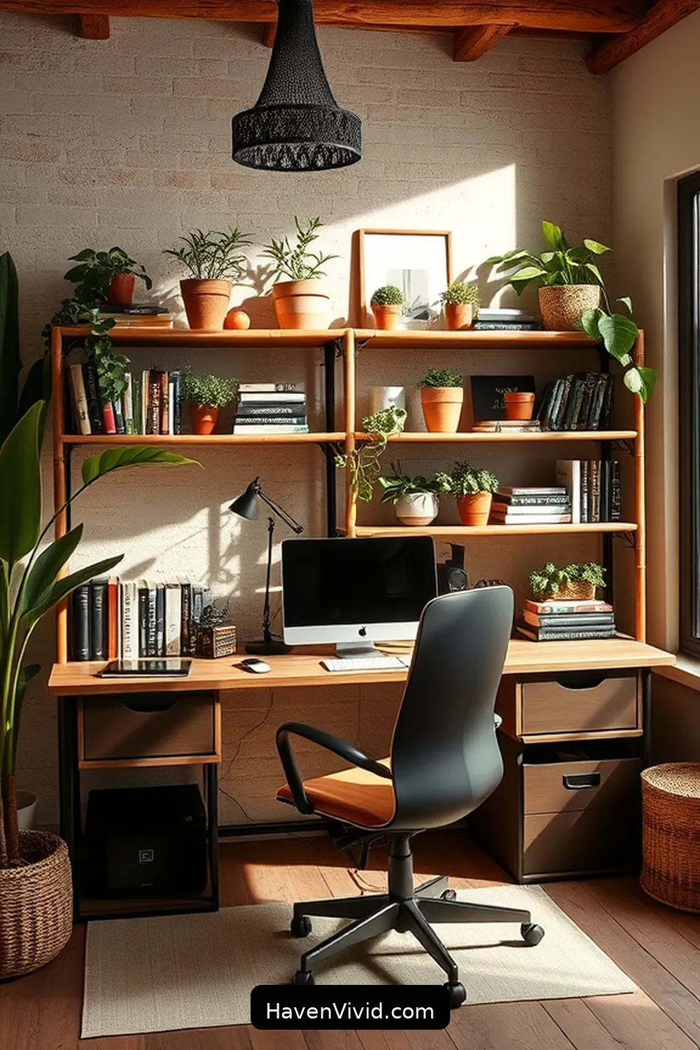 Transform Your Home Office for Farmhouse Living Using Bamboo 5 Incorporating Bamboo Shelving for Style and Functionality for Transform Your Home Office for Farmhouse Living Using Bamboo