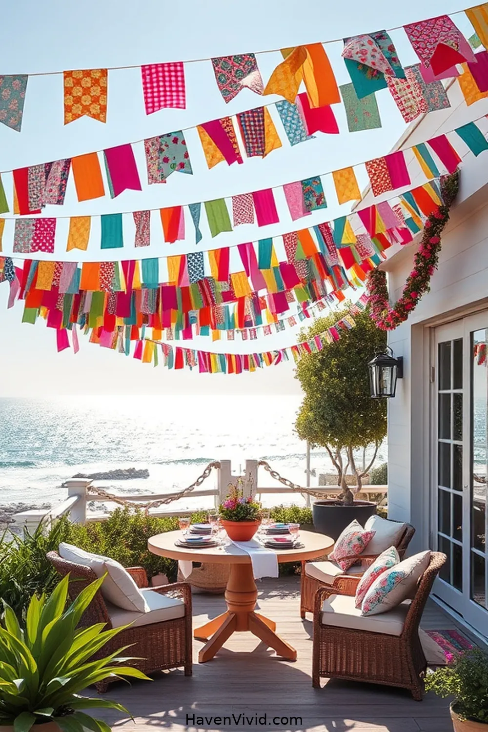 Transform Your Outdoor Living Space Using Upcycled Fabrics for Coastal Style 10 Using Fabric Scraps for Colorful Bunting and Garlands for Transform Your Outdoor Living Space Using Upcycled Fabrics for Coastal Style
