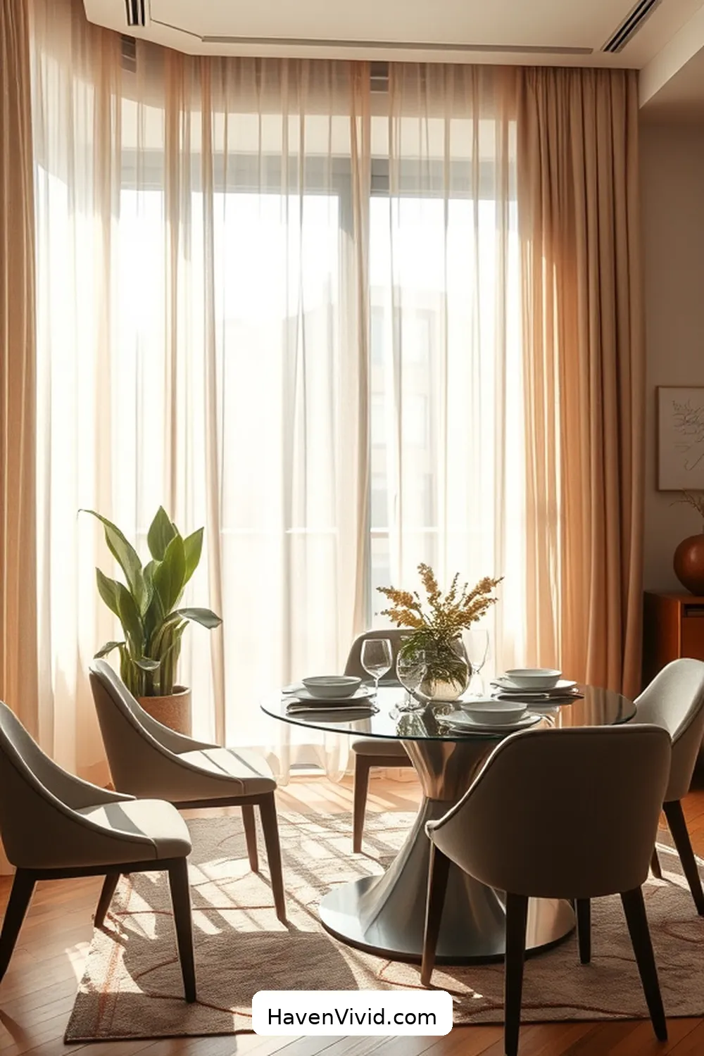 Transform Your Urban Dining Room Using Natural Fibers 7 Natural Fiber Curtains for Softening Light for Transform Your Urban Dining Room Using Natural Fibers