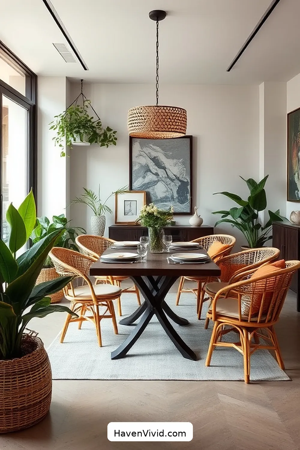 Transform Your Urban Dining Room Using Natural Fibers 6 Rattan Accents: A Touch of Warmth and Style for Transform Your Urban Dining Room Using Natural Fibers
