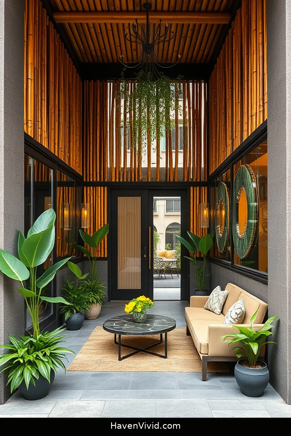 Transform Your Urban Living Entryway Using Bamboo Decor 12 Mixing Bamboo With Other Materials for Transform Your Urban Living Entryway Using Bamboo Decor