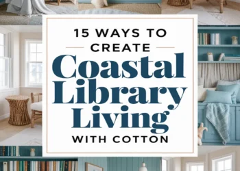 Image for: 15 Ways to Achieve Coastal Living in Your Library Using Organic Cotton