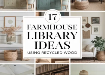 Image for: 17 Ways to Create a Farmhouse Living Library Using Recycled Wood